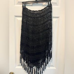 Black knitted Poncho